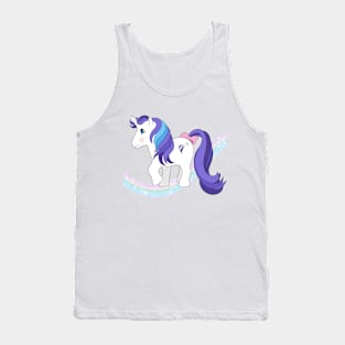 White unicorn with purple hair Tank Top